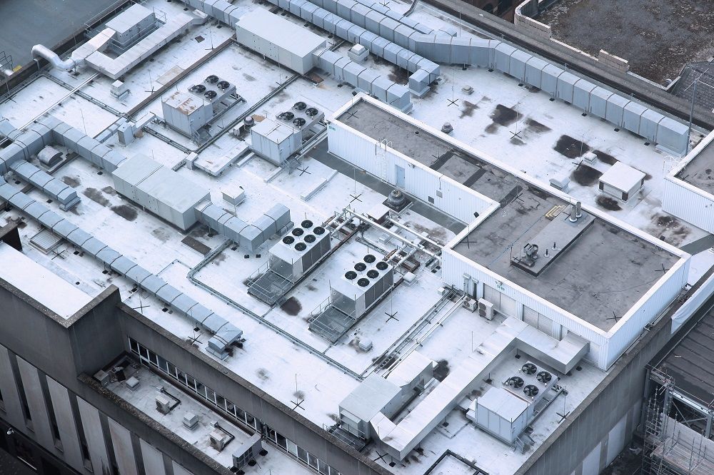 HVAC systems on top of roof