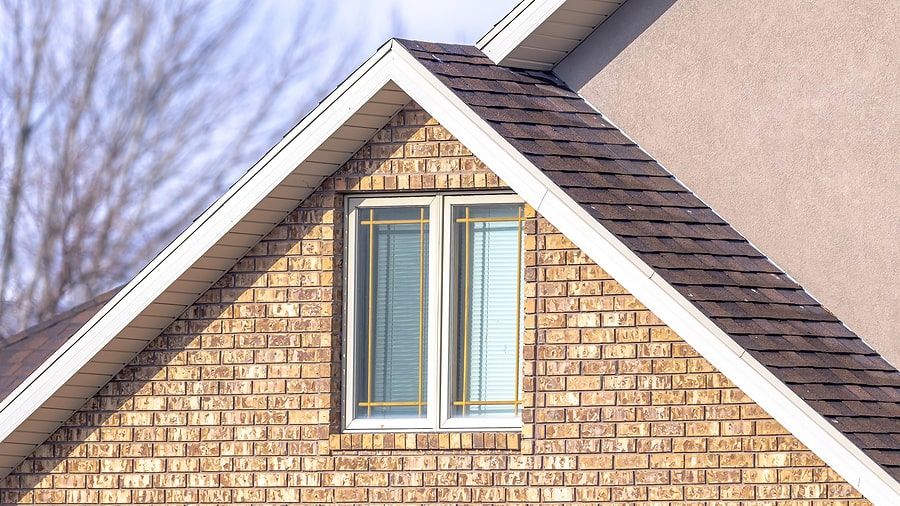 Brick house with a window