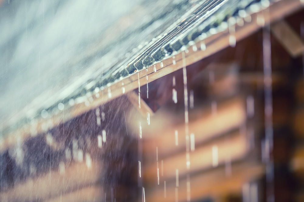 Raining on roof