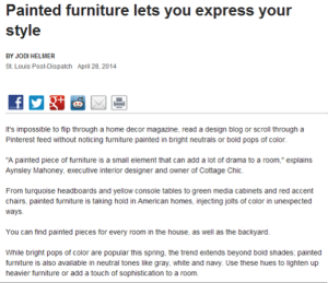 Painted furniture lets you express your style