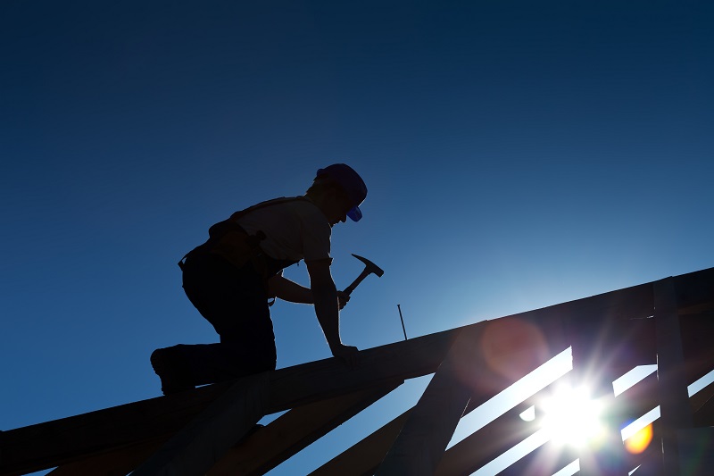 Contractor on Roof