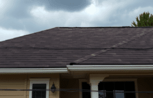 Georgia home under a humid, stormy sky.
